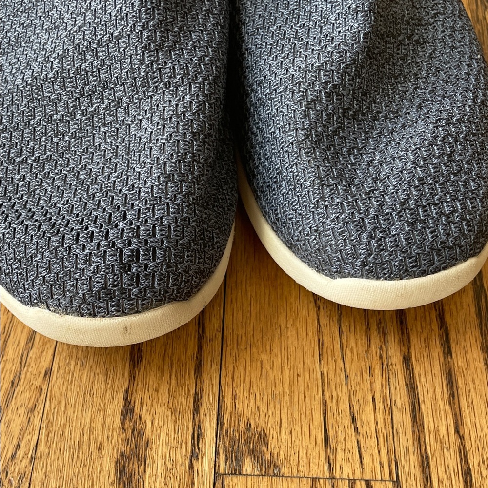 OluKai Textured Blue Slip-On Loafers - Picture 3 of 9